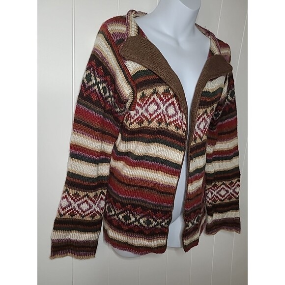 Boston Proper Open Cardigan Sweater Womens Small Alpaca Wool Blend Fall Winter - Picture 10 of 12